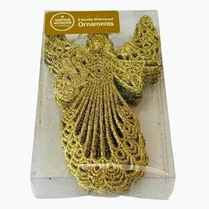 New Set of 8 Angels Ornaments Winter Wonder Lane Gold Angel Christmas Ornaments
